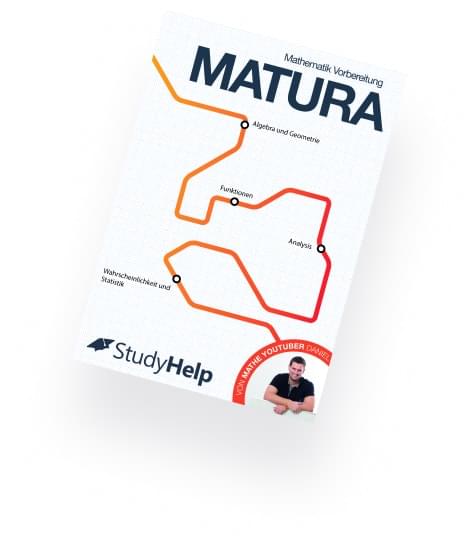 Bereite dich jetzt mit dem StudyHelp Mathe Matura Lernheft optimal auf deine Matura Prüfung in Mathe vor!