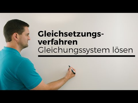 Gleichsetzungsverfahren, Gleichungssystem lösen, LGS, Hilfe in Mathe, einfach erklärt, Nachhilfe