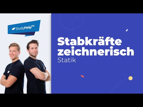 Stabkräfte bestimmen - zeichnerisches Knotenpunktverfahren - Technische Mechanik 1 (Statik)