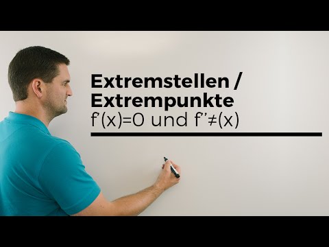 Extremstellen/Extrempunkte Teil 1, 1.Ableitung=0 und f´´(x) ungleich 0 | Mathe by Daniel Jung