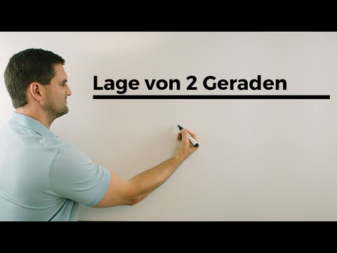 Lage von 2 Geraden, Vektorgeometrie, Parameterformen vergleichen, Ablauf | Mathe by Daniel Jung