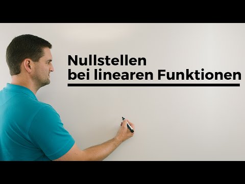 Nullstellen bei linearen Funktionen, Beispiele, Geraden | Mathe by Daniel Jung