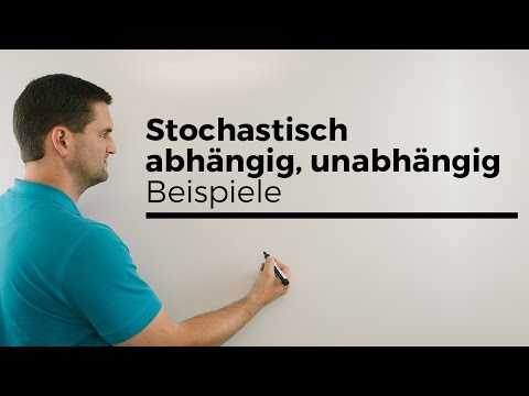 Stochastisch abhängig, unabhängig, Beispiele, Wahrscheinlichkeitsrechnung, Mathe by Daniel Jung