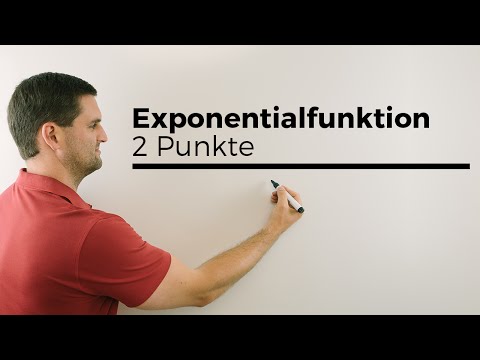 Aufstellen Exponentialfunktion mittels 2 Punkten, e-Funktion | Mathe by Daniel Jung