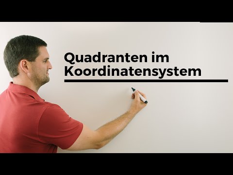 Quadranten im Koordinatensystem, Beschriftung, I, II, III, IV | Mathe by Daniel Jung