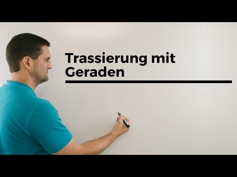 Trassierung mit Geraden, Funktionsgleichung aufstellen, Steckbriefaufgabe, Rekonstruktion