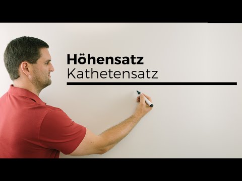 Höhensatz, Kathetensatz im Dreieck, Nachhilfe online, Hilfe in Mathe, einfach erklärt, Lernvideo