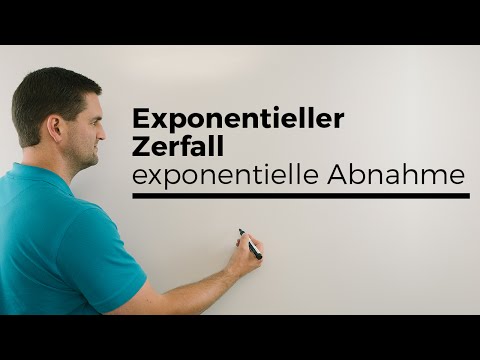 Exponentieller Zerfall, exponentielle Abnahme, Zerfallsfaktor, Exponentialfunktionen