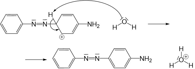 Anilinmoleküls an positiver Ladung des Nitrosylkations 6