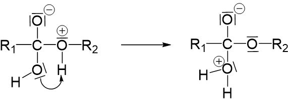 Protonwanderung Nucleophile Substitution Wasser Abspaltung