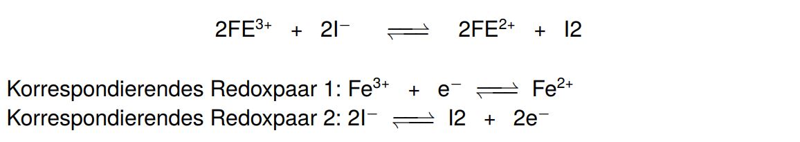 Korrespondierende Redoxpaare